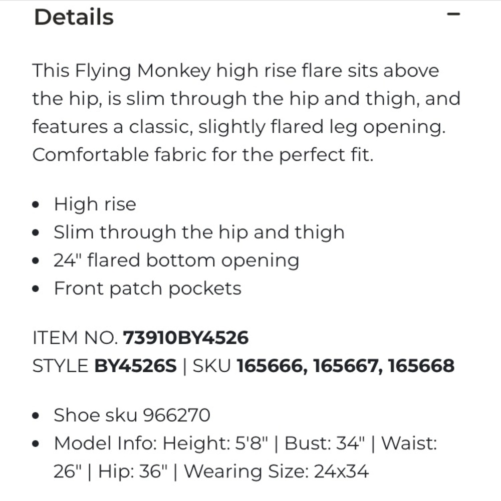 NWT Flying Monkey Black High Rise Flare Stretch Jean SZ 30 Patch Pockets Retro - Picture 12 of 13